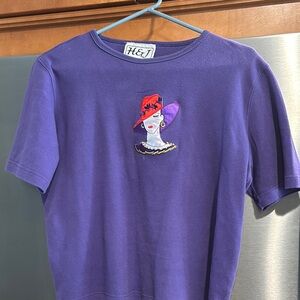 H & J Graphic Purple Top